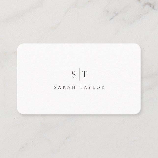 Carte de visite professionnelle minimale et propre (Devant)