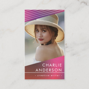 Carte de visite professionnelle moderne avec photo