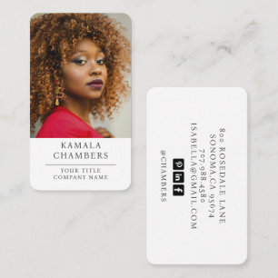 Carte de visite professionnelle moderne avec photo