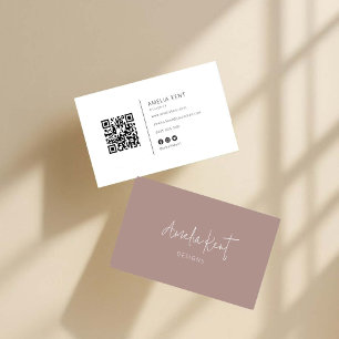 Carte de visite professionnelle moderne avec QR co