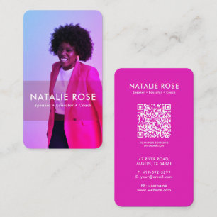 Carte de visite professionnelle moderne verticale 