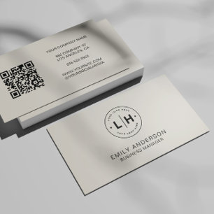 Carte de visite professionnelle neutre avec logo p