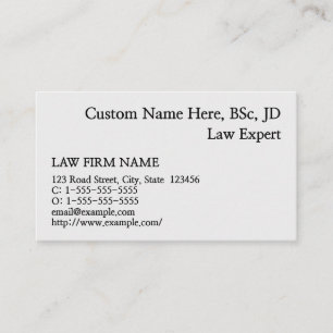 Carte de visite professionnelle neutre et simple