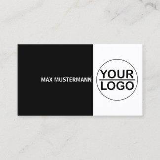 Carte de visite professionnelle noire avec LOGO