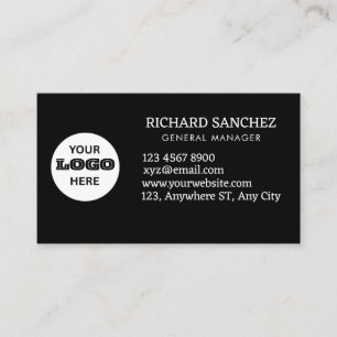 Carte de visite professionnelle noire impression s