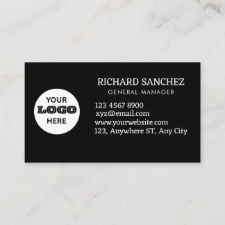 Carte de visite professionnelle noire impression s