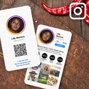 Carte de visite professionnelle photo blanche de s