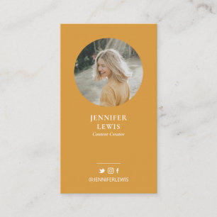 Carte de visite professionnelle photo jaune modern