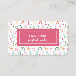 Carte de visite professionnelle pour enseignant re