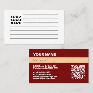 Carte de visite professionnelle pour entrepreneur