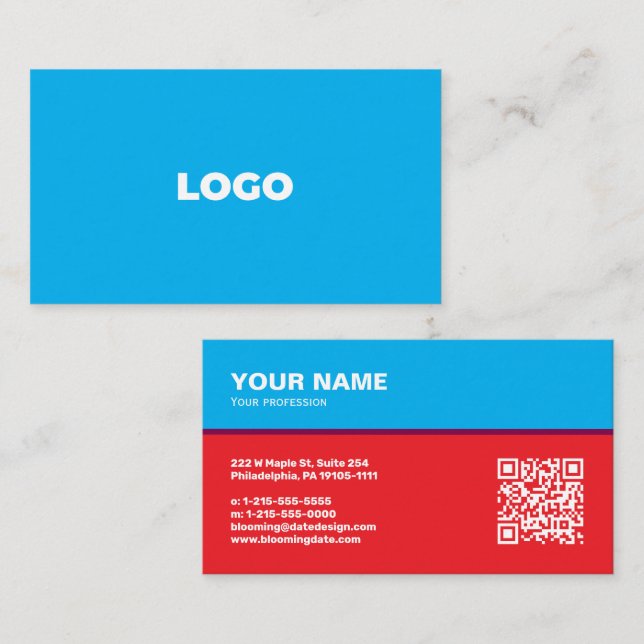 Carte de visite professionnelle pour entrepreneur (Devant / Derrière)