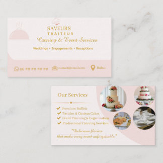 Carte de visite professionnelle pour traiteur