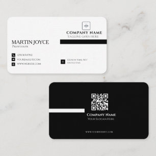 Carte de visite professionnelle QR code minimalist