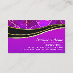 Carte de visite professionnelle Rose Violet Noir+O