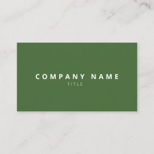 Carte de visite professionnelle vert forêt minimal