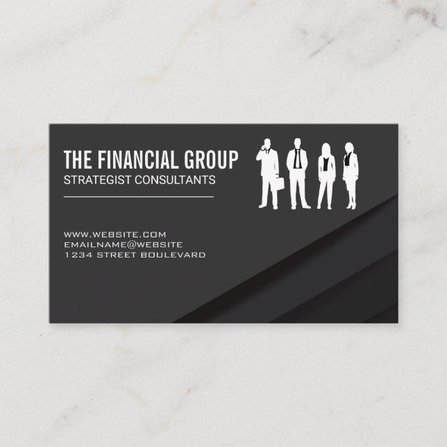 Carte De Visite Professionnels de l'entreprise | Consultants (Devant)