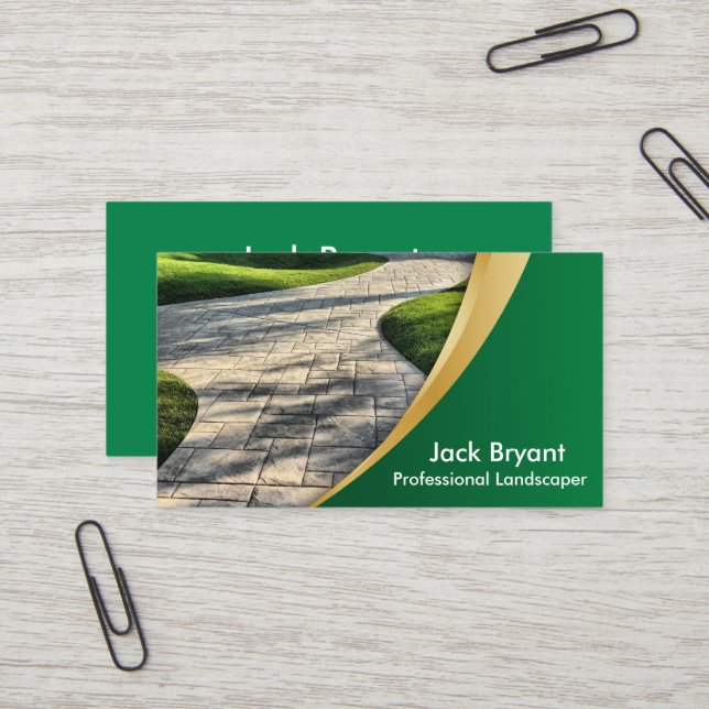 Carte De Visite Professionnels du paysage (Devant/Arrière en situation)