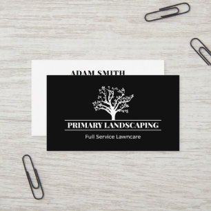 Carte De Visite professionnels du paysage en noir et blanc