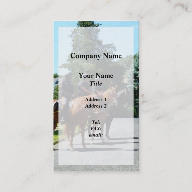 Carte De Visite Profil de la police montée (Devant)