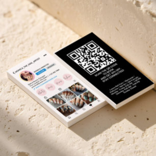 Carte De Visite Profil Instagram 6 Grille de photos Suivez-moi QRC