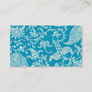 Carte De Visite Profil Turquoise Paisley