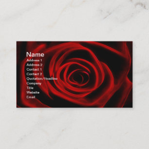 Carte De Visite Profondeur de rose rouge de l'amour