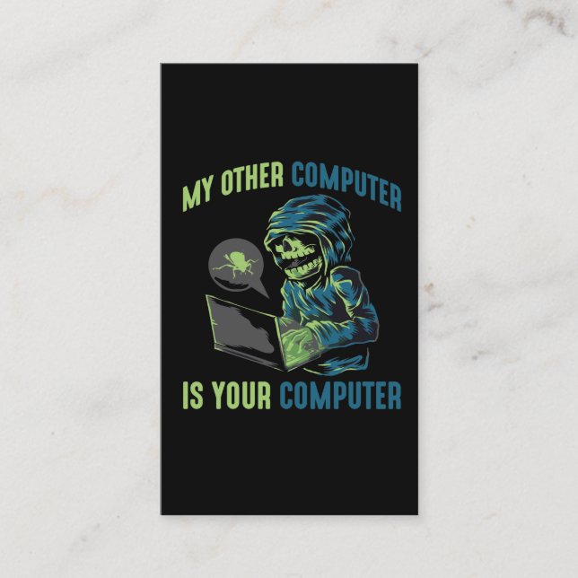 Carte De Visite Programmateur d'administration d'ordinateur Cyber  (Devant)