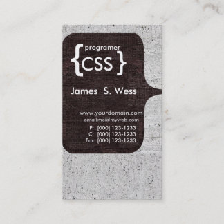 Carte De Visite Programmateur de logiciel moderne d'ordinateur du