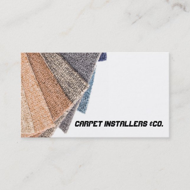 Carte De Visite Programme d'installation du tapis (Devant)