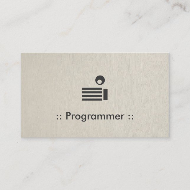 Carte De Visite Programmer Simple Elegant Professionnel (Devant)