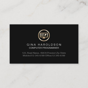 Carte De Visite Programmeur Coder informatique technique
