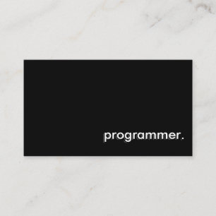 Carte De Visite Programmeur Simple Noir