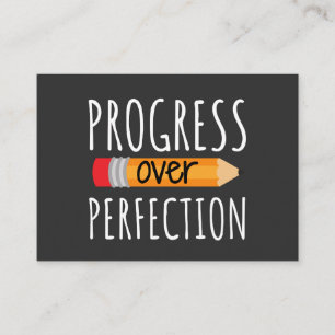 Carte De Visite Progrès Motivationnel sur la perfection