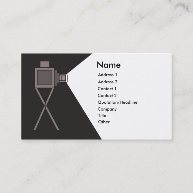 Carte De Visite Projecteur de film (Devant)