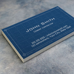 Carte De Visite Projet de construction Entrepreneur de ciment