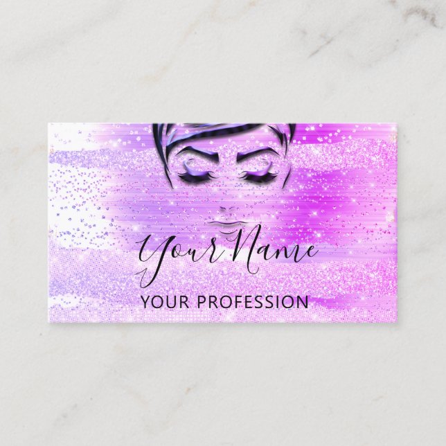 Carte De Visite Prolongation des cils de maquillage professionnel  (Devant)