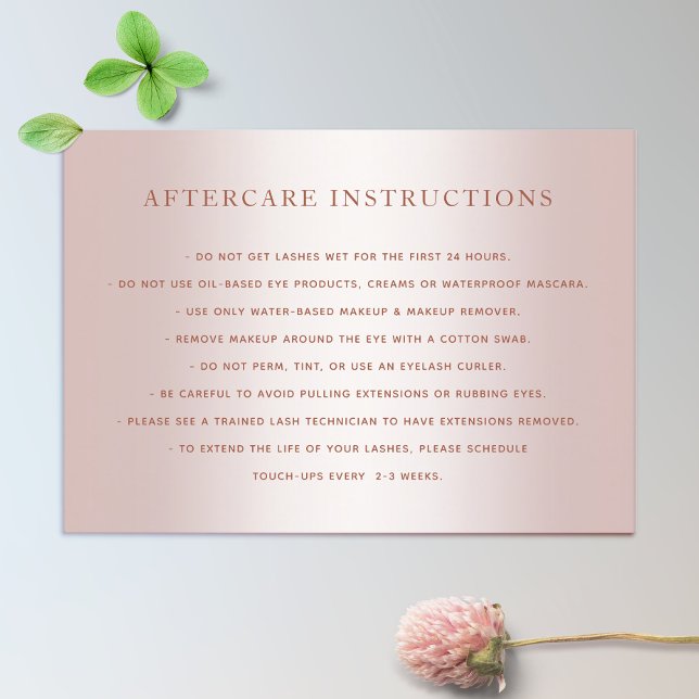 Carte De Visite Prolongations roses de courges en or Instructions  (Créateur téléchargé)