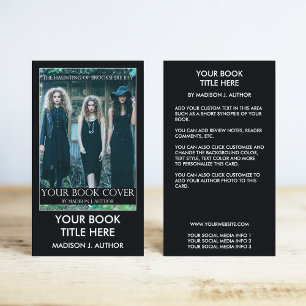 Carte De Visite Promotion de couverture de livre d'auteur d'auteur