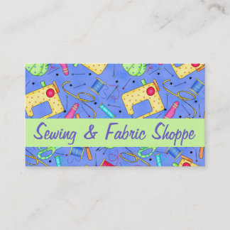 Carte De Visite Promotion de magasin de tissus pour couture de lav