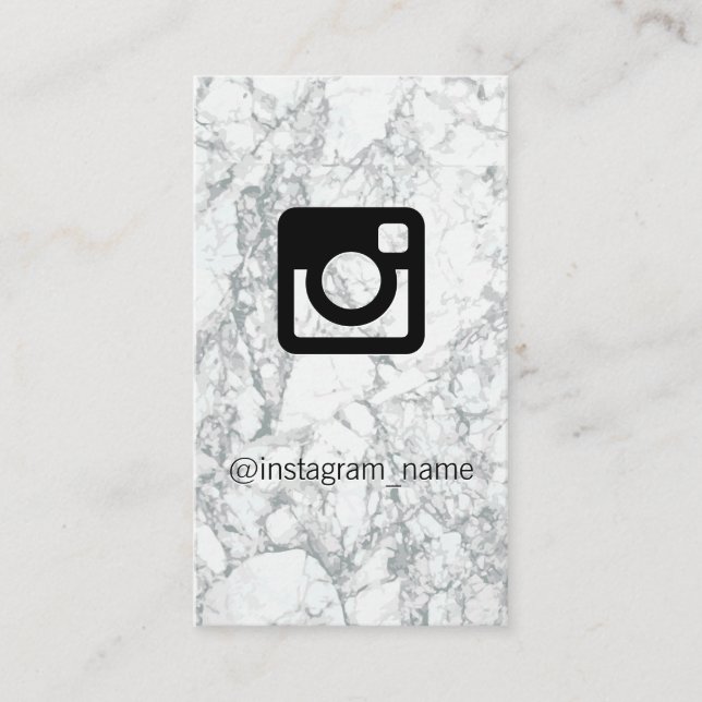 Carte De Visite Promotion des médias sociaux | Marbre (Devant)