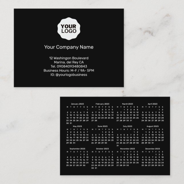 carte de visite promotionnel 2023 - Lundi Début (Devant / Derrière)