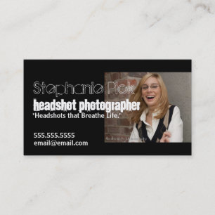 Carte de visite promotionnel de photographe de