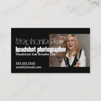 Carte de visite promotionnel de photographe de
