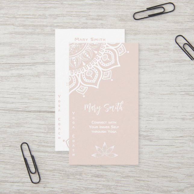 Carte De Visite Promouvoir vos services de yoga (Devant/Arrière en situation)