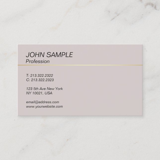 Carte De Visite Propre Design Professionnel Élégant Couleurs harmo (Devant)