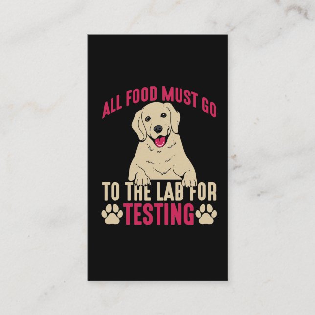 Carte De Visite Propriétaire de chiens du Labrador Hilaried Lab Pa (Devant)