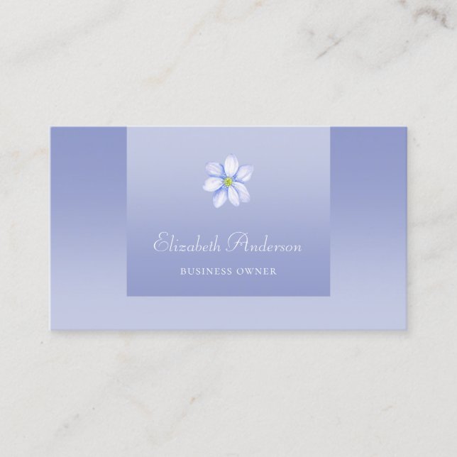 Carte De Visite Propriétaire de l'entreprise de Fleur de Pervenche (Devant)