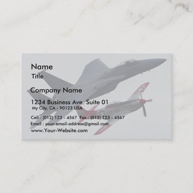 Carte De Visite Propulseurs d'habitacles de pilotes d'avions à (Devant)