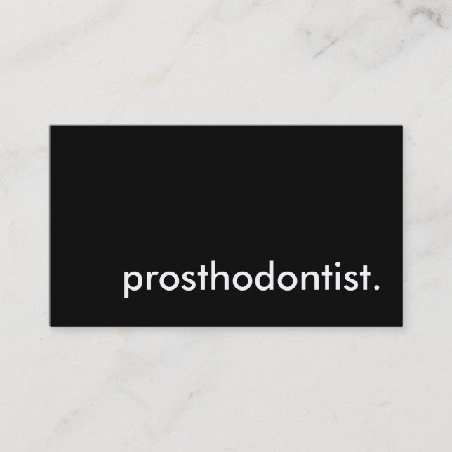 Carte De Visite prosthodontiste. (Devant)