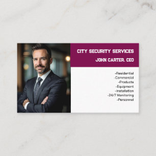 Carte De Visite Protection de sécurité photo adaptable